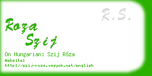 roza szij business card