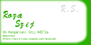 roza szij business card